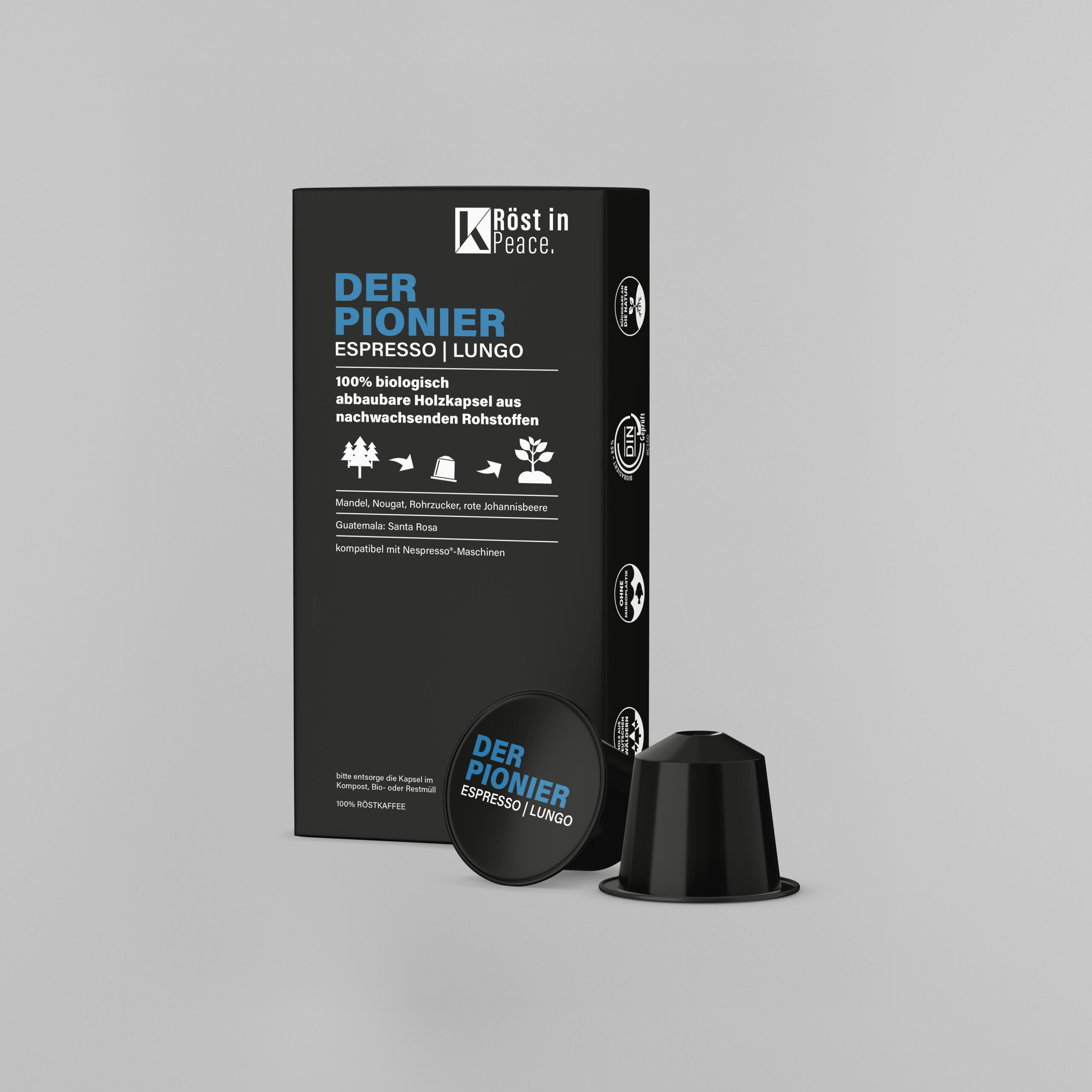 DK-Kapsel-MockUp Package Design Die Kaffeerei Kapsel